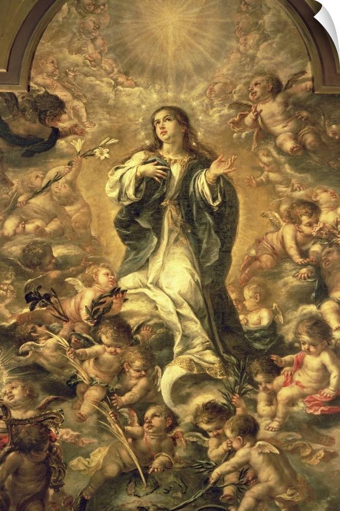 XJL61770 Immaculate Conception, 1670-1672 (oil on canvas)  by Valdes Leal, Juan de (1622-90); 315x200 cm; Museo de Bellas ...