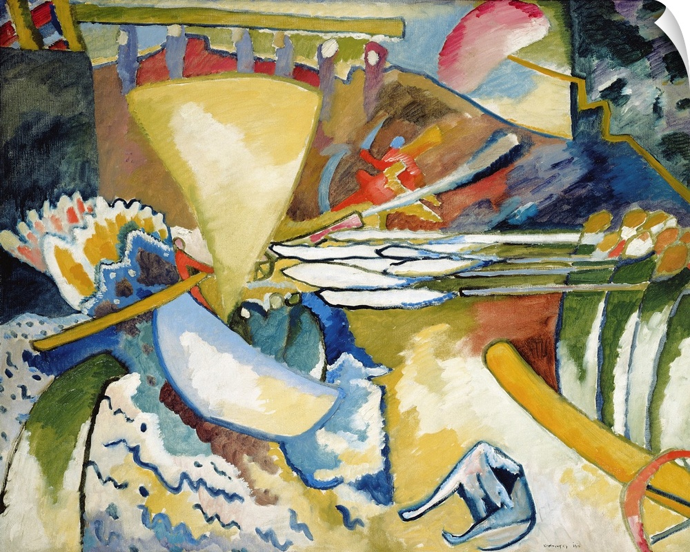 Improvisation, 1910 (originally oil on canvas) by Kandinsky, Wassily (1866-1944)
