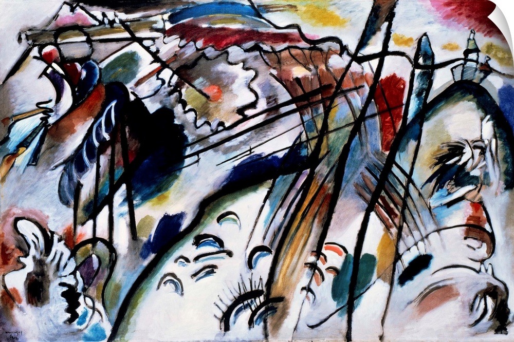 Improvisation 28 (second version), 1912 (originally oil on canvas) by Kandinsky, Wassily (1866-1944)