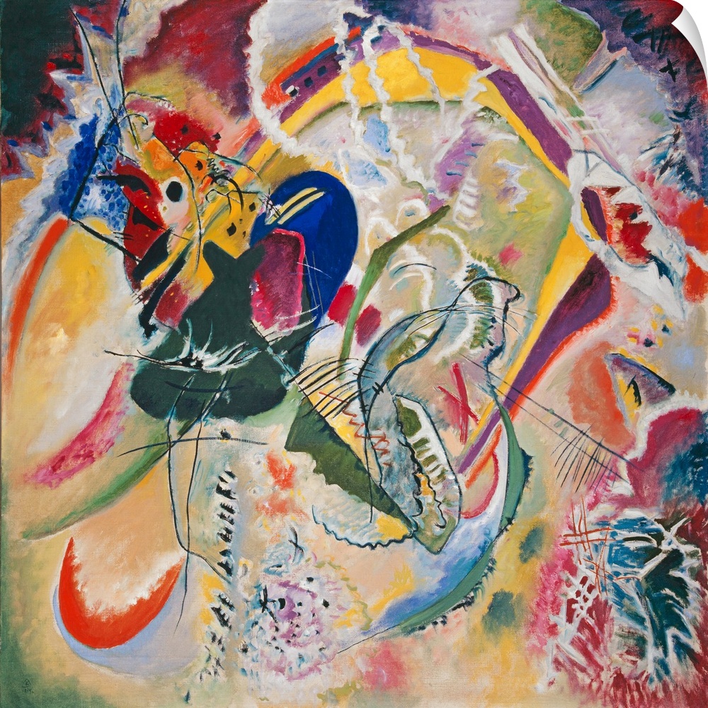 Improvisation 35, 1914 (originally oil on canvas) by Kandinsky, Wassily (1866-1944)