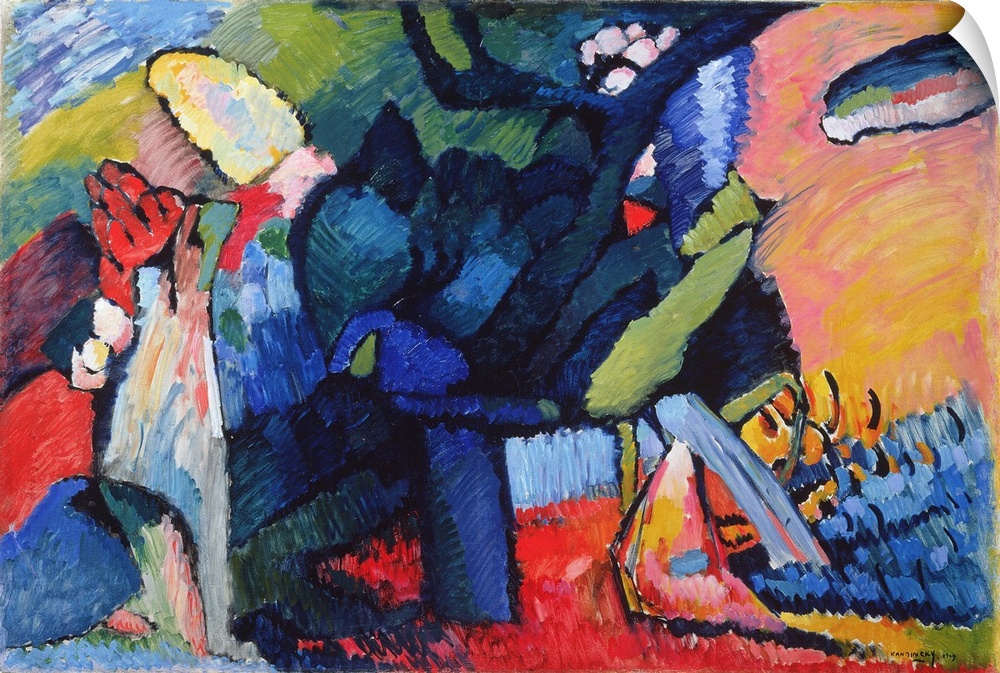 Improvisation 4, 1909 (originally oil on canvas) by Kandinsky, Wassily (1866-1944)