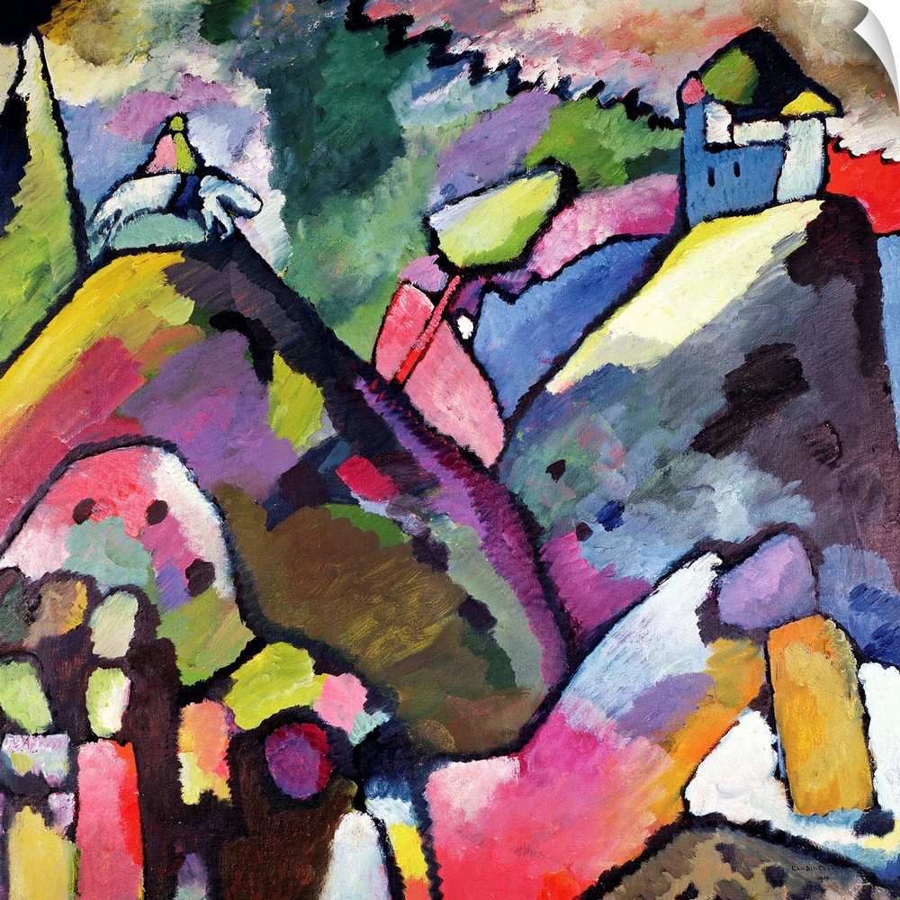 Improvisation 9, 1910 (originally oil on canvas) by Kandinsky, Wassily (1866-1944)