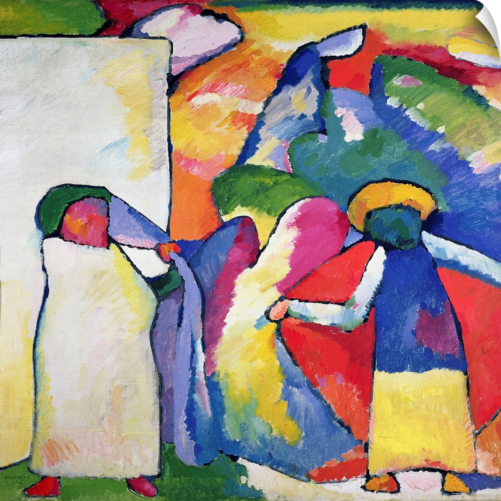 Improvisation No. 6 (Africans) 1909 (originally oil on canvas) by Kandinsky, Wassily (1866-1944)