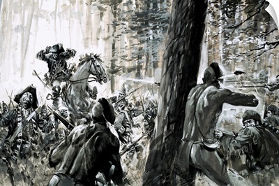 In 1765, General Edward Braddock was ambushed by French soldiers and Canadian Indians