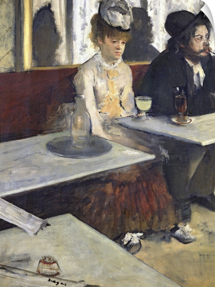 XIR5086 In a Cafe, or The Absinthe, c.1875-76 (oil on canvas)  by Degas, Edgar (1834-1917); 92x68 cm; Musee d'Orsay, Paris...