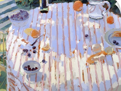 In the Garden, Table with Oranges