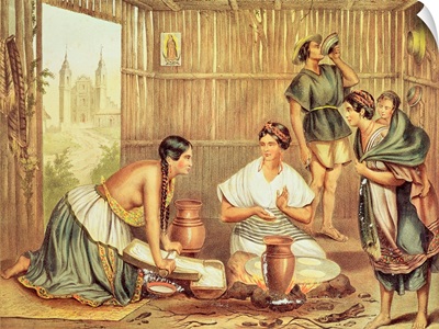 Indians Preparing Tortillas, from 'An Album of the Mexican Republic'