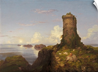 Italian Coast Scene With Ruined Tower, 1838