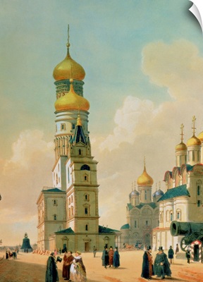 Ivan the Great Bell Tower in the Moscow Kremlin, printed by Lemercier, Paris, 1840's