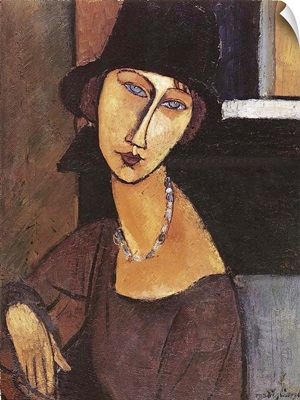 Jeanne Hebuterne wearing a hat, 1917