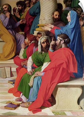 Jesus Among the Doctors, detail of the doctors and the Virgin Mary, 1862