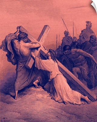Jesus Falling Beneath The Cross - Bible