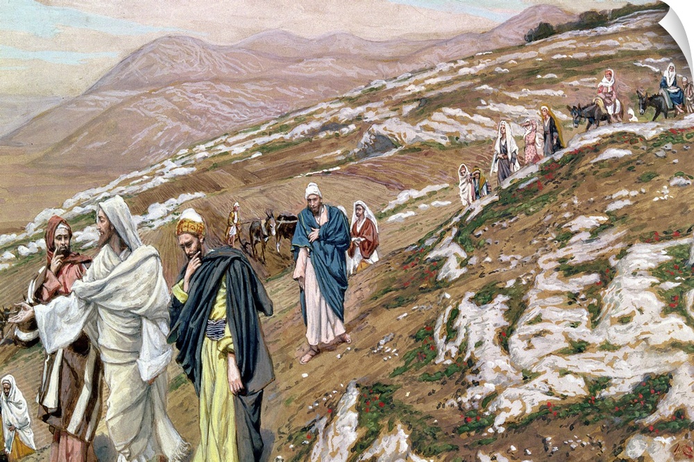 Jesus on his way to Galilee, illustration for 'The Life of Christ', c.1886-96 (gouache on paperboard) by Tissot, James Jac...