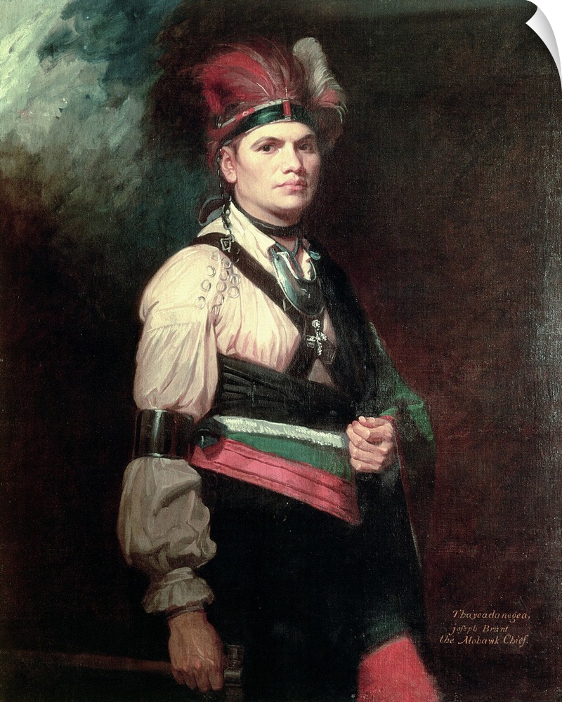 Joseph Brant, Chief of the Mohawks, 1742-1807  by George Romney (1734-1802); originally oil on canvas.