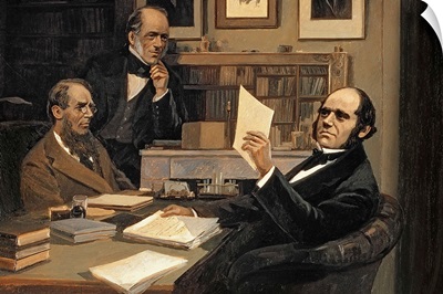 Joseph Hooker (1817-1911), Charles Lyell (1797-1875) and Charles Robert Darwin