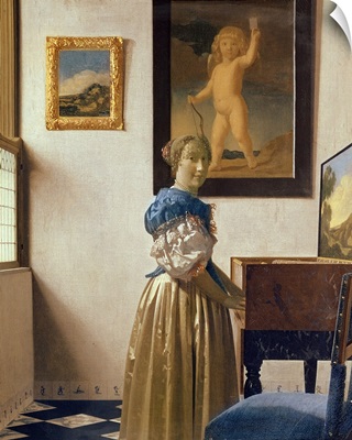 Lady standing at the Virginal, c.1672 73