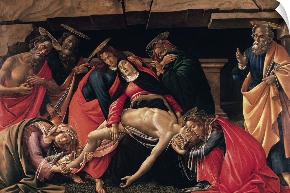 XIR604 Lamentation of Christ. c.1490 (oil on panel)  by Botticelli, Sandro (1444/5-1510); 140x207 cm; Alte Pinakothek, Mun...