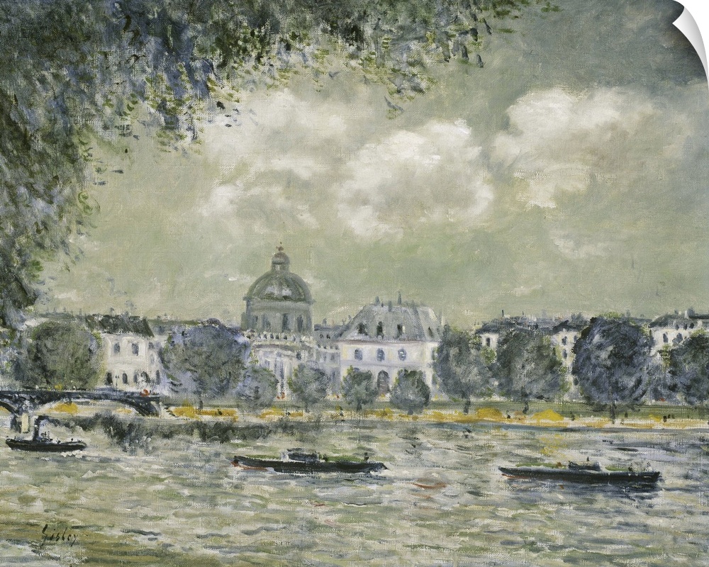 Landscape along the Seine with the Institut de France and the Pont des Arts, c.1875, oil on canvas.