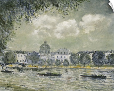 Landscape along the Seine with the Institut de France and the Pont des Arts, c.1875