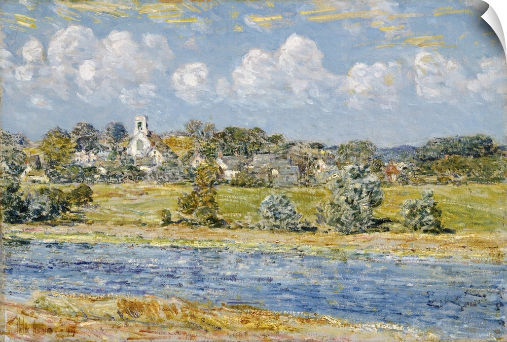 Landscape At Newfields, New Hampshire, 1909 (Originally oil on canvas)