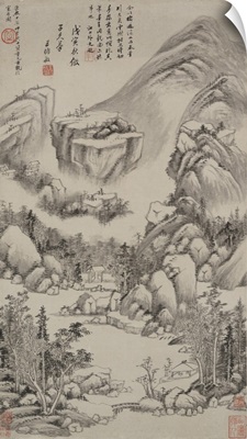 Landscape In The Style Of Huang Gongwang, Hanging Scroll, 1638