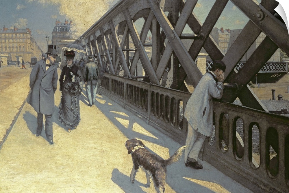 BAL50110 Le Pont de L'Europe, 1876 (for detail see 82874)  by Caillebotte, Gustave (1848-94); oil on canvas; 125x180 cm; P...
