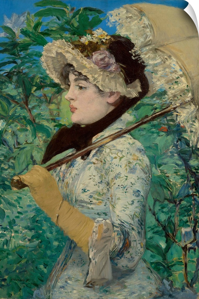 Le Printemps, Jeanne Demarsy, 1881, oil on canvas.  By Edouard Manet (1832-83).