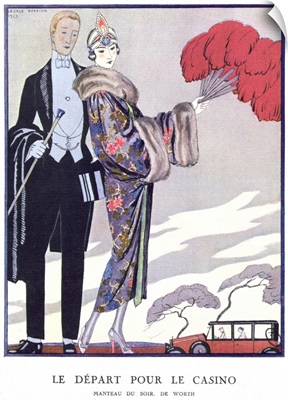 'Leaving for the Casino,' illustration for 'La Gazette du Bon Ton,' 1923