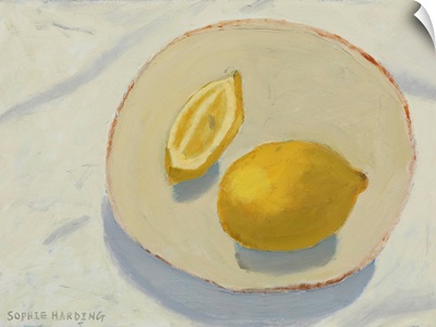 Lemons on Handmade Plate