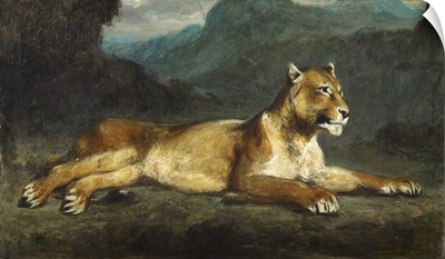 Lioness reclining, c.1855