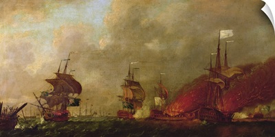 Lord Howe and the Comte d'Estaing off Rhode Island, 9th August 1778