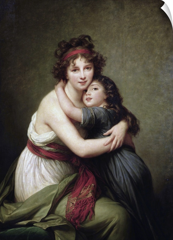 XIR27697 Madame Vigee-Lebrun and her Daughter, Jeanne-Lucie-Louise (1780-1819) 1789 (oil on canvas)  by Vigee-Lebrun, Elis...