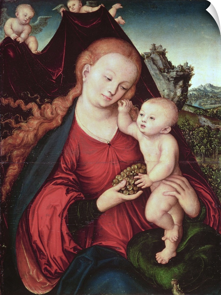XIR156743 Madonna and Child (oil on panel) by Cranach, Lucas, the Elder (1472-1553)