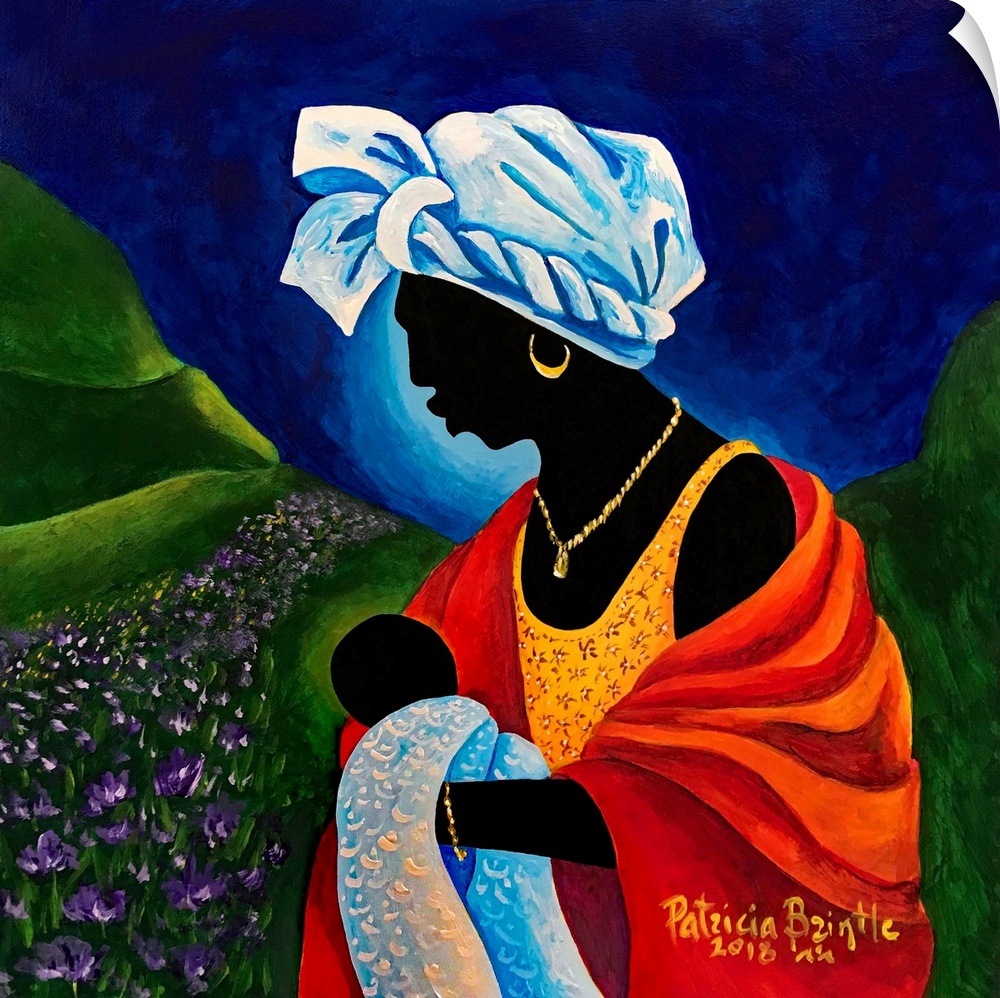 Madonna and Child - Lilly Field, 2018 (originally acrylic on wood) by Brintle, Patricia