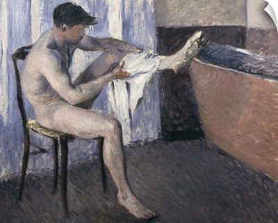 Man Drying His Leg