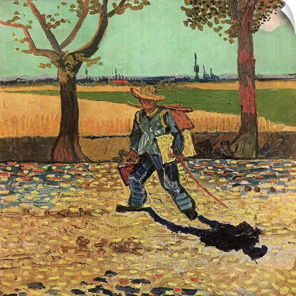Man with Backpack, 1888 (originally oil on canvas) by Gogh, Vincent van (1853-90)