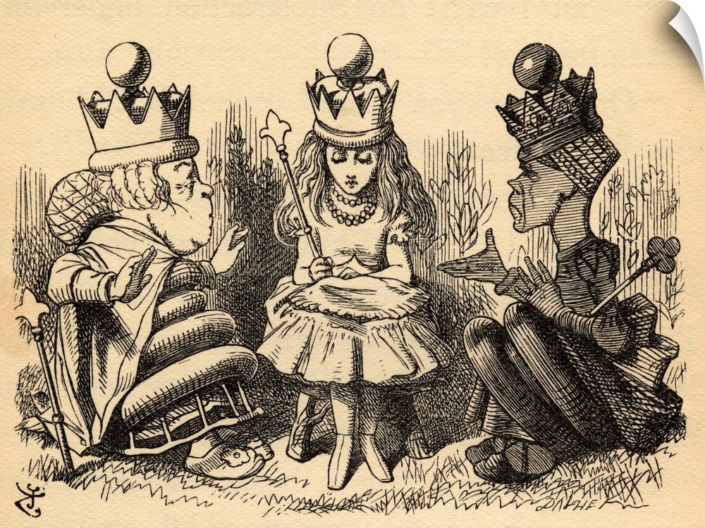 KW232571 Manners and Lessons, illustration from 'Through the Looking Glass' by Lewis Carroll (1832-98) first published 187...