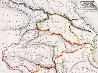 Map of Armenia, Colchis, Iberia and Albania