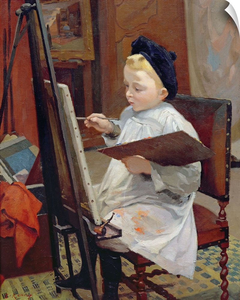 Marcel Renoux, son of the painter; fils du peintre