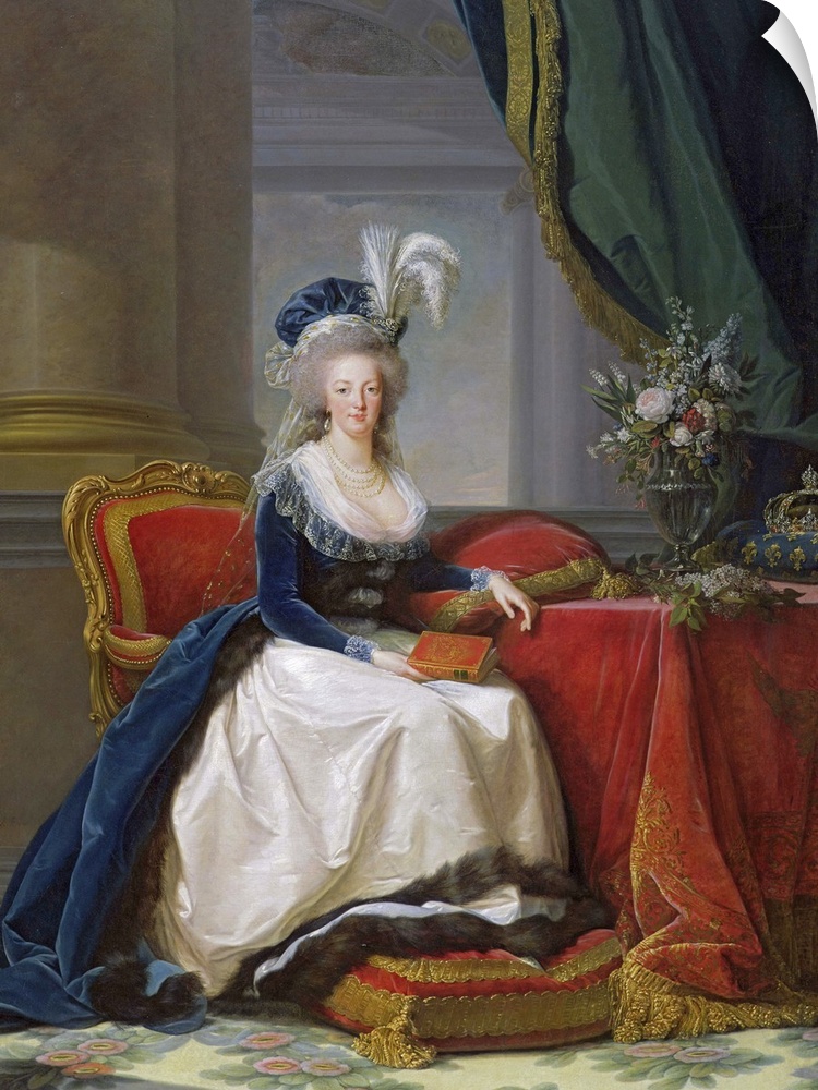 XIR26530 Marie-Antoinette (1755-93) 1788 (oil on canvas)  by Vigee-Lebrun, Elisabeth Louise (1755-1842); 271x195 cm; Chate...