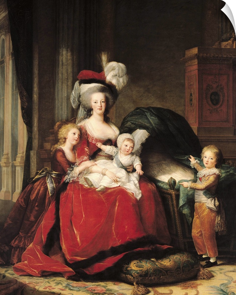 XIR3822 Marie-Antoinette (1755-93) and her Children, 1787 (oil on canvas)  by Vigee-Lebrun, Elisabeth Louise (1755-1842); ...