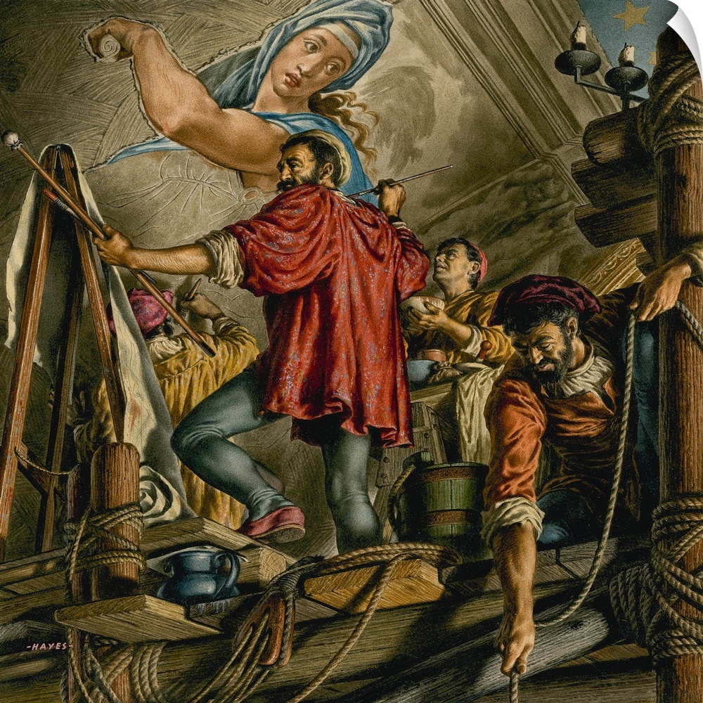 Michaelangelo Painting the Sistine Chapel.