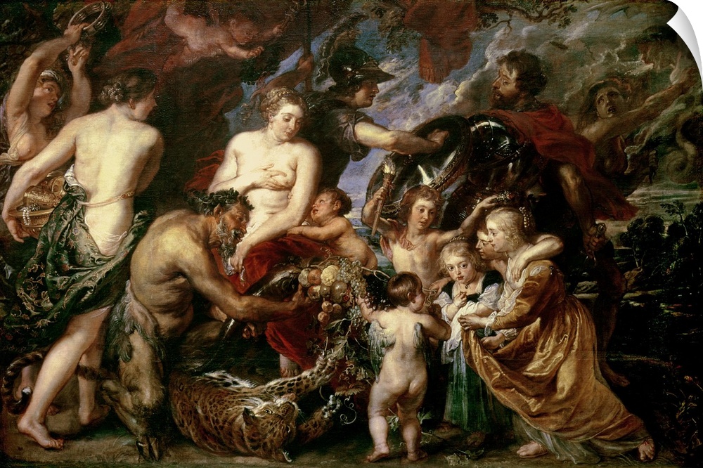 BAL21473 Minerva Protects Pax from Mars (Peace and War), 1629-30 (oil on canvas)  by Rubens, Peter Paul (1577-1640); 203.5...