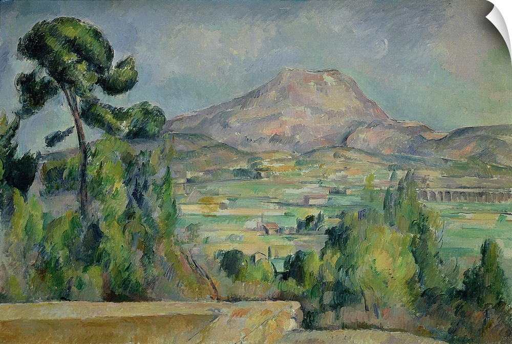 XIR160252 Montagne Sainte-Victoire, c.1887-90 (oil on canvas); by Cezanne, Paul (1839-1906); 65x92 cm; Musee d'Orsay, Pari...