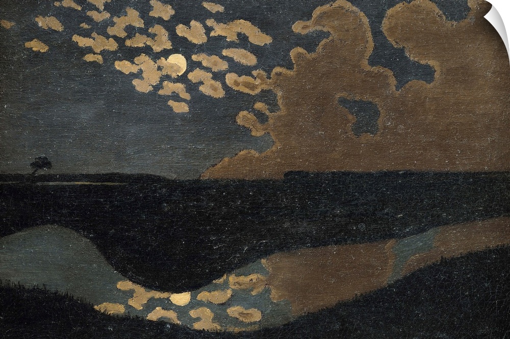 XIR177523 Moonlight, 1894 (oil on canvas) by Vallotton, Felix Edouard (1865-1925)