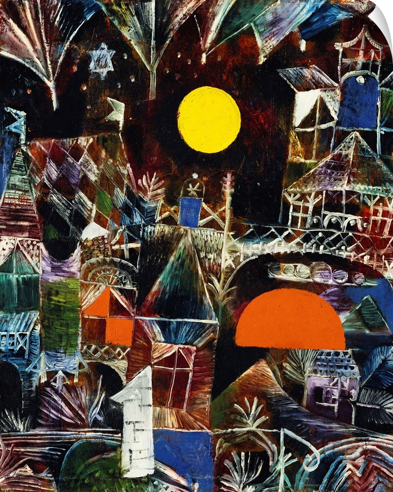 Moonrise - Sunset, 1919 (originally oil on board) by Klee, Paul (1879-1940)