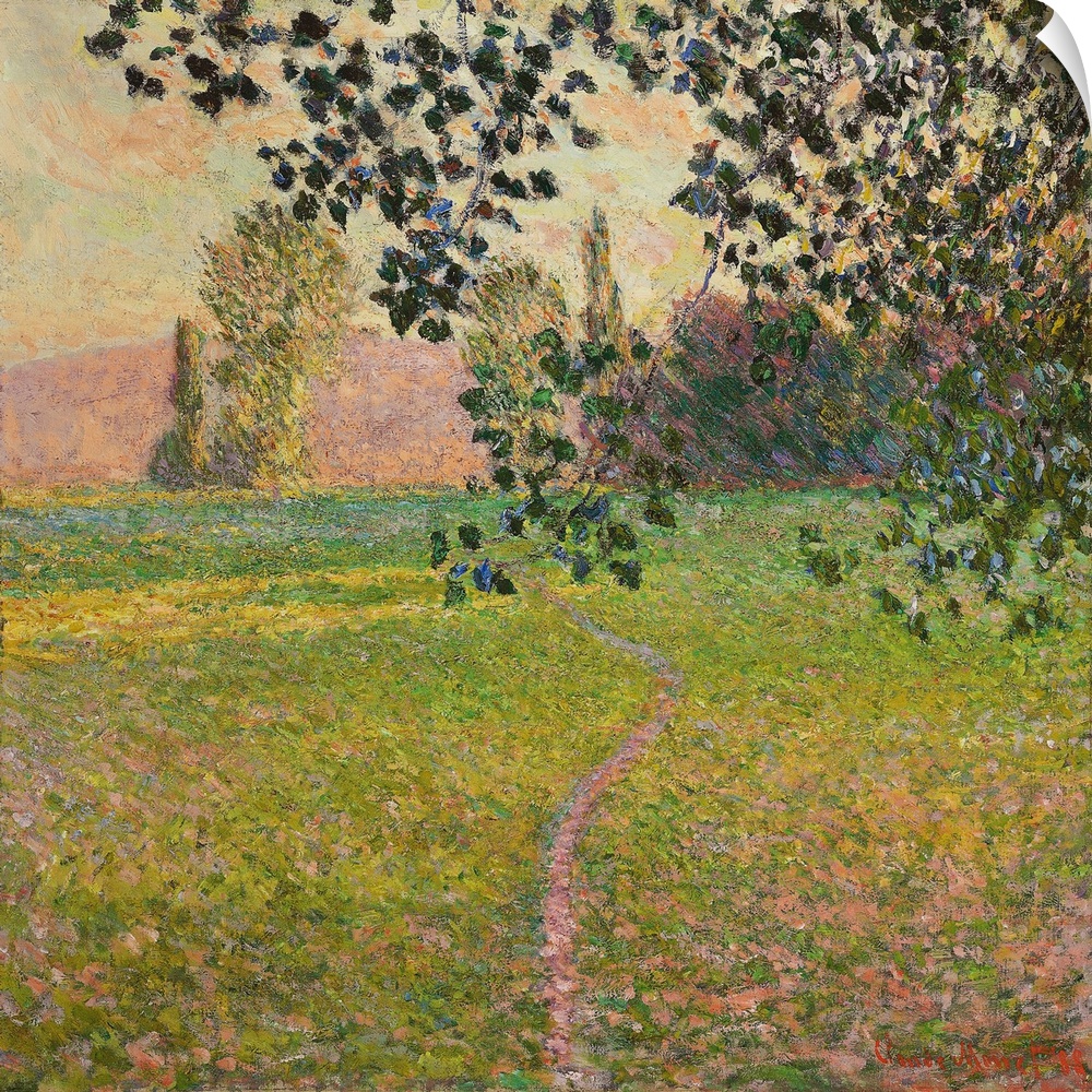 Morning landscape, 1888 (originally oil on canvas) by Monet, Claude (1840-1926)