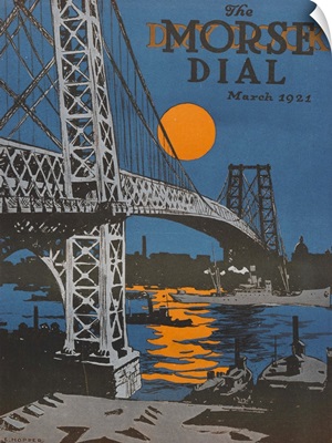 'Morse ship yards at night', front cover of the 'Morse Dry Dock Dial', March 1921