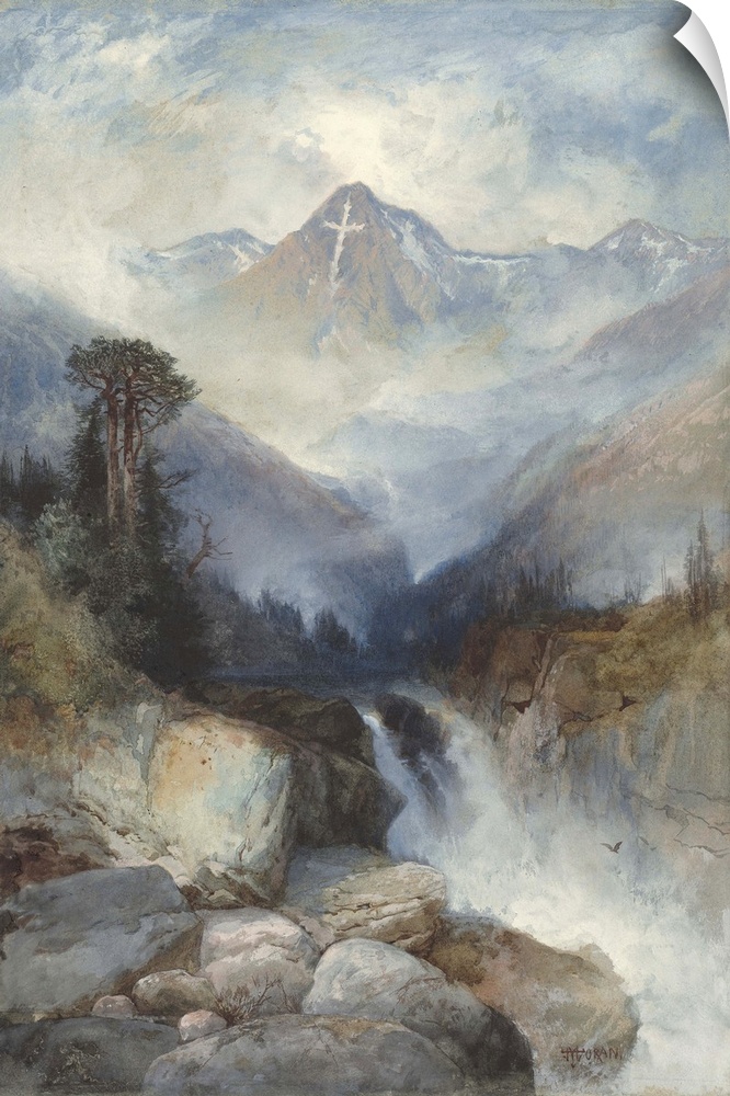 Mountain of the Holy Cross, 1890, watercolour and gouache over graphite.  By Thomas Moran (1837-1926).