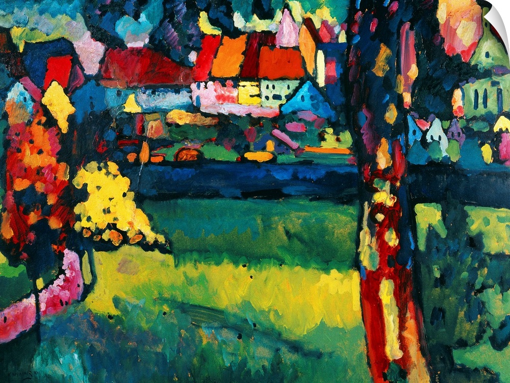 Murnau, 1909 (originally oil) by Kandinsky, Wassily (1866-1944)